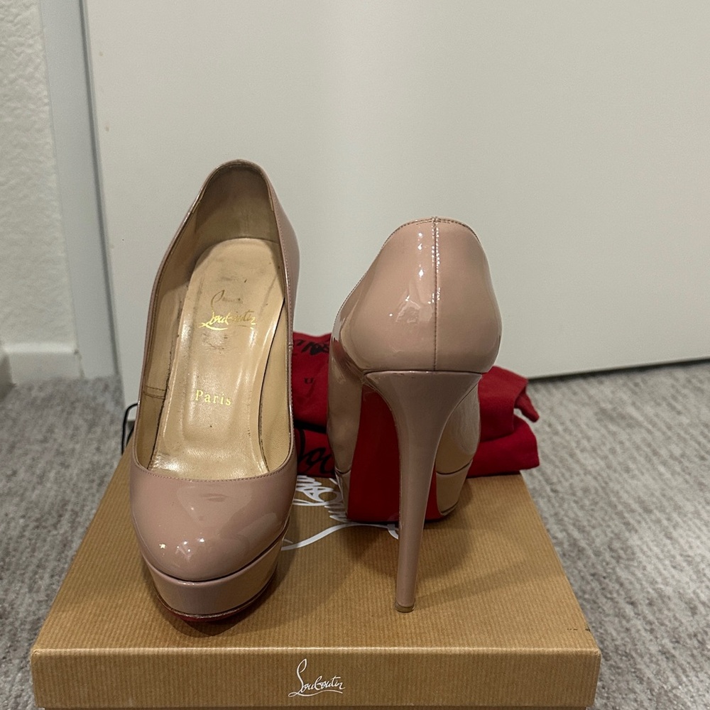 Christian Louboutin Blush Patent Leather Heels